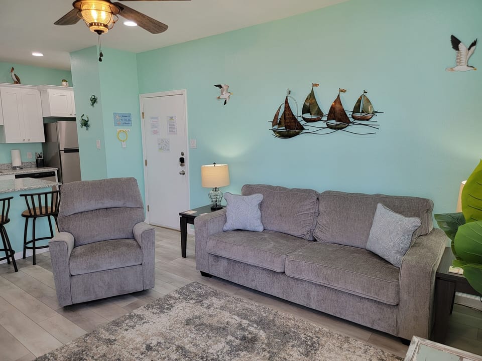 Living room, queen size sofa sleeper