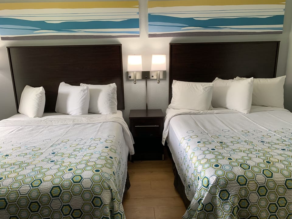 Studio, 2 Queen Beds, Non Smoking | Desk, laptop workspace, soundproofing, iron/ironing board