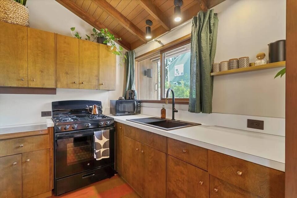 Prepare a meal or reheat leftovers from the night before.