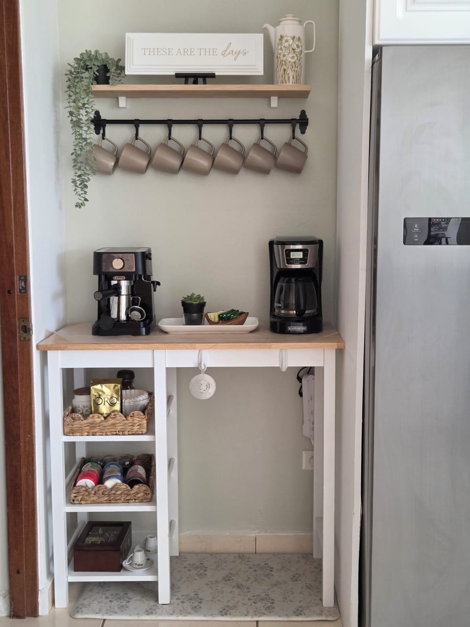Fully stocked, ready for morning tea or coffee with the birds and sunrise 