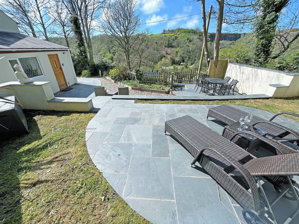View from upper patio | Bridge View Cottage, Middle Mill, nr Solva