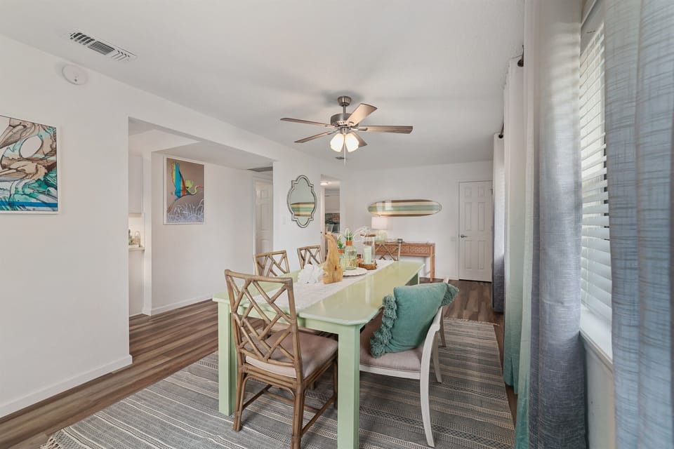 Gather for meals or game night 