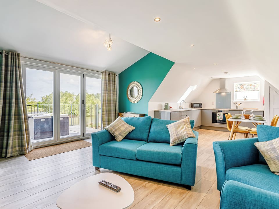 Open plan living space | Home Farm Lodge, Baston