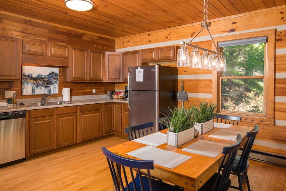 Kitchen with updated appliances.