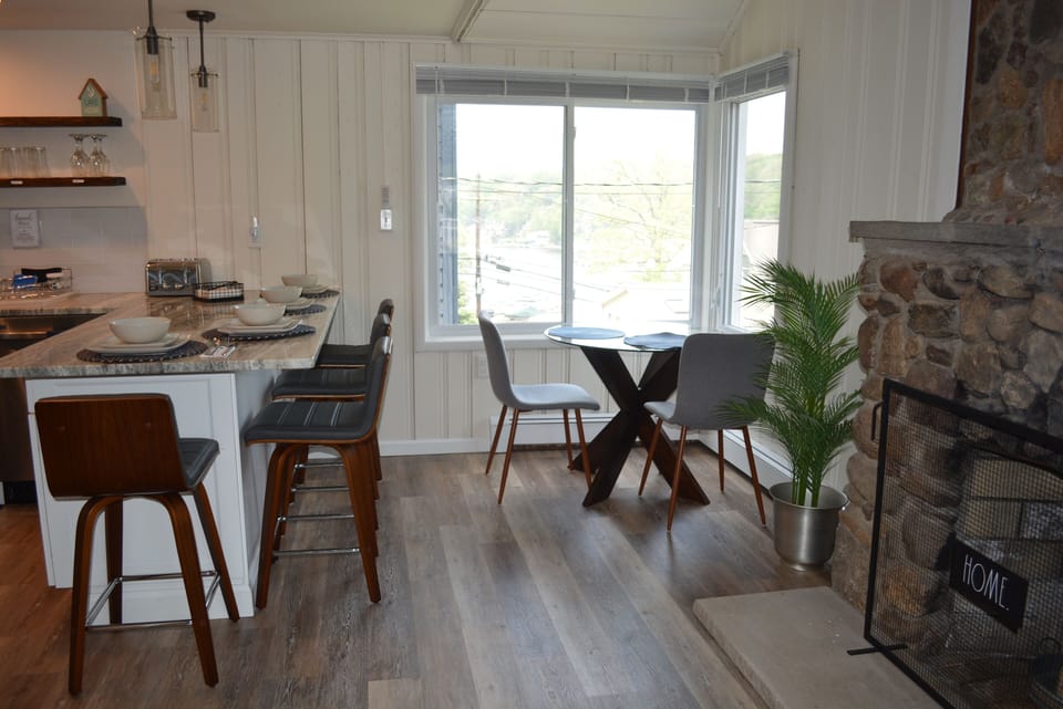 Open floor concept with an amazing view of Lake Hopatcong.