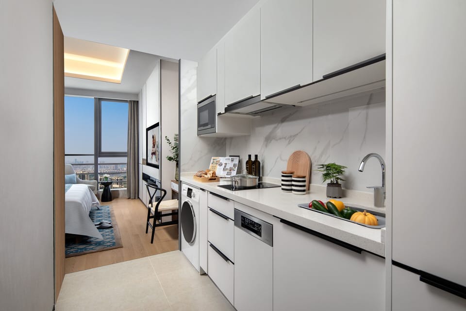 Studio | Private kitchen | Fridge, microwave, stovetop, dishwasher