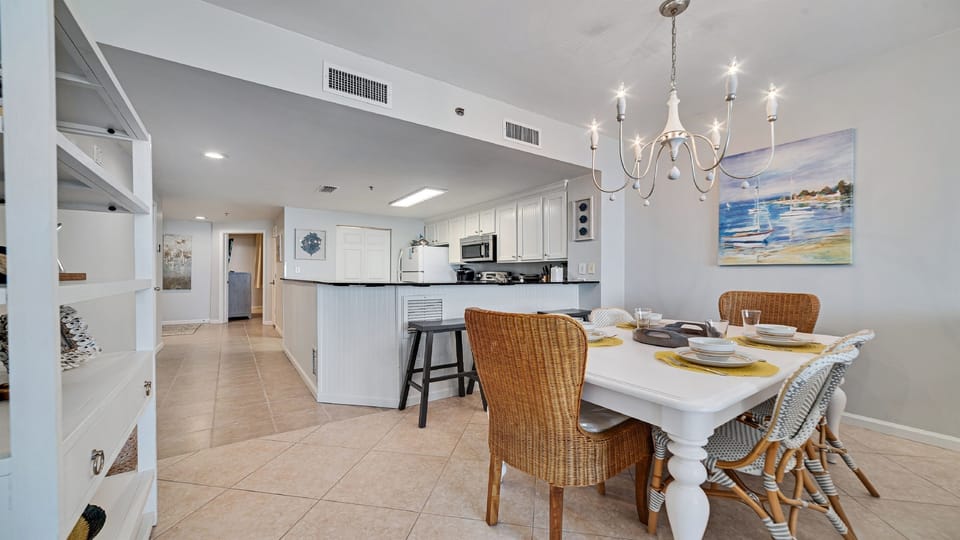 The dining table also double as the perfect arena for family game night