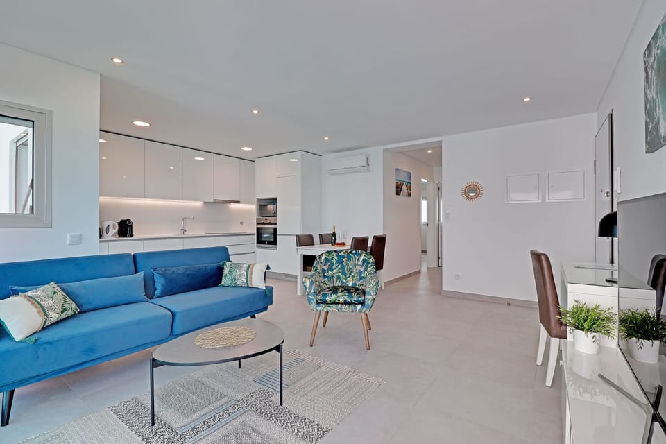 Living area with sofa bed, Smart Tv