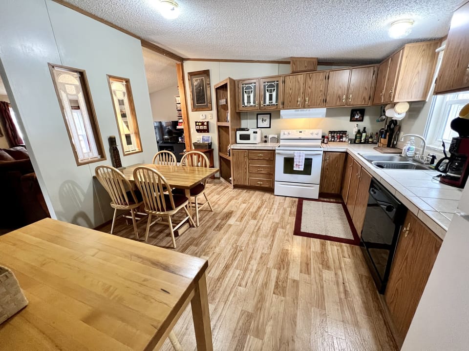 Kitchen is stocked with everything you need to cook your meals at home