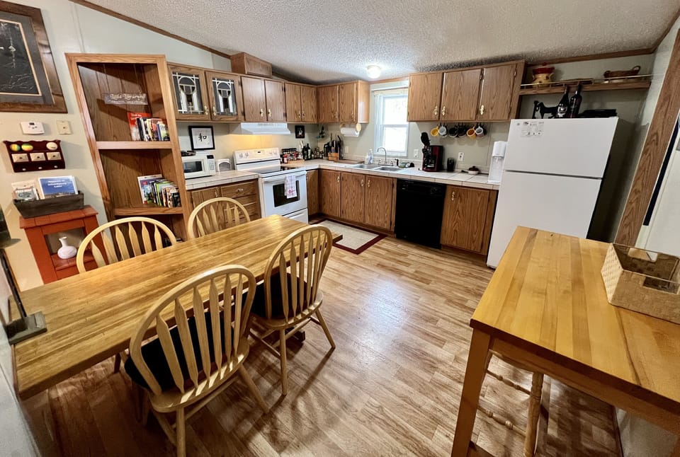 Kitchen is stocked with everything you need to cook your meals at home