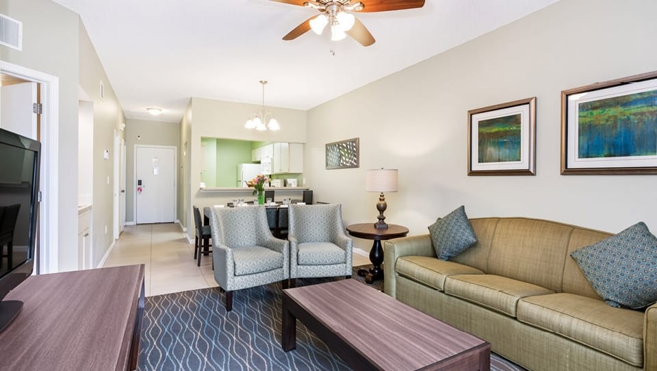 Living Area • Sofa, Chairs & Open Concept