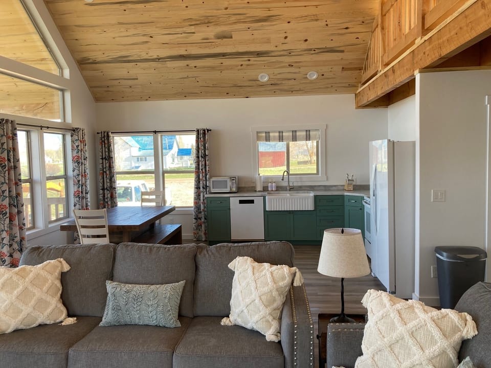 Kitchen, dining, family room