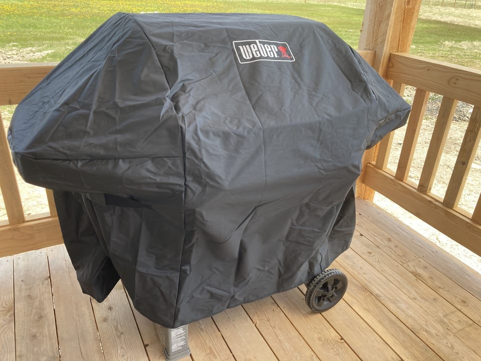 Propane BBQ grill on the front deck
