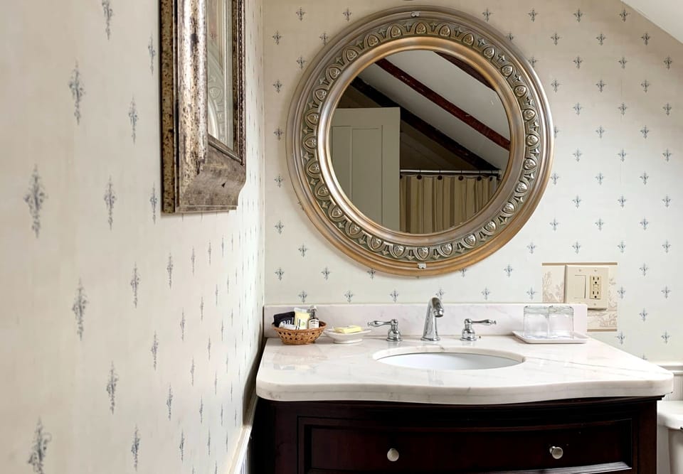 Romantic Double Room, Multiple Beds, Balcony | Bathroom | Free toiletries, hair dryer, towels, soap