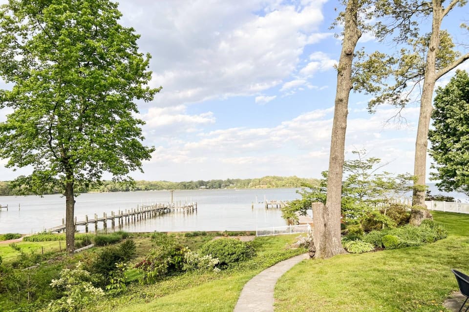 Enjoy the private 3 acre waterfront gardens.