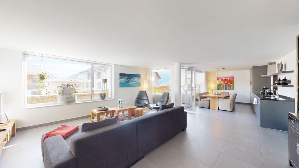 Living area with kitchen