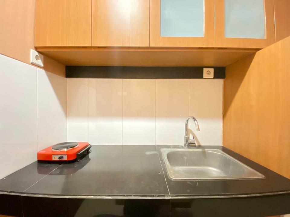 Fridge, stovetop, cookware/dishes/utensils
