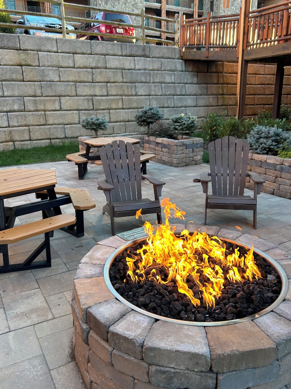 Fire pit and grill area