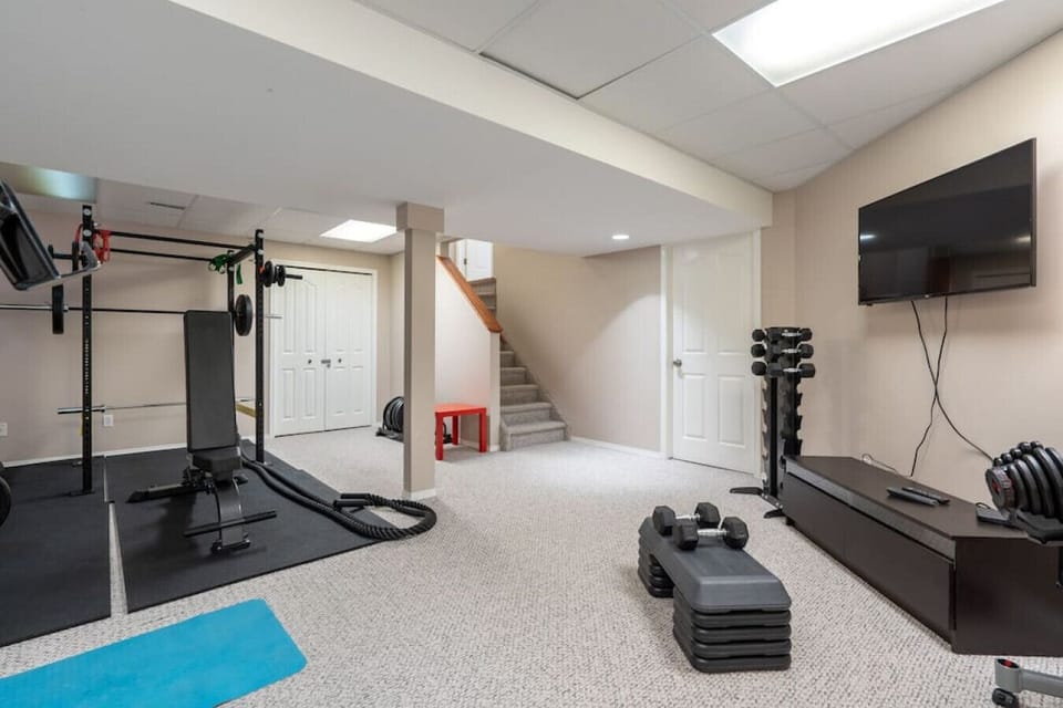 Full gym in the basement.