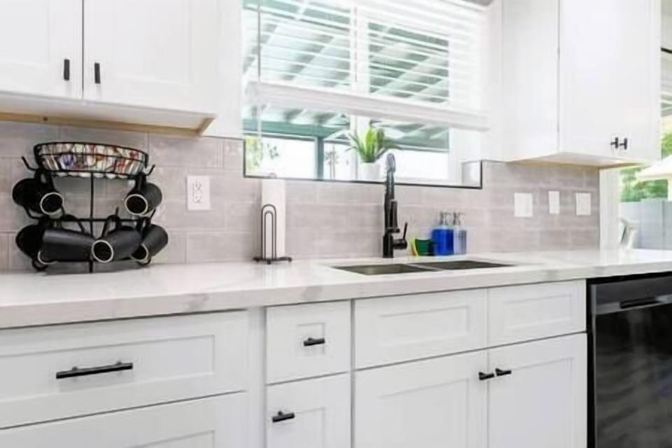 Well stocked kitchen.