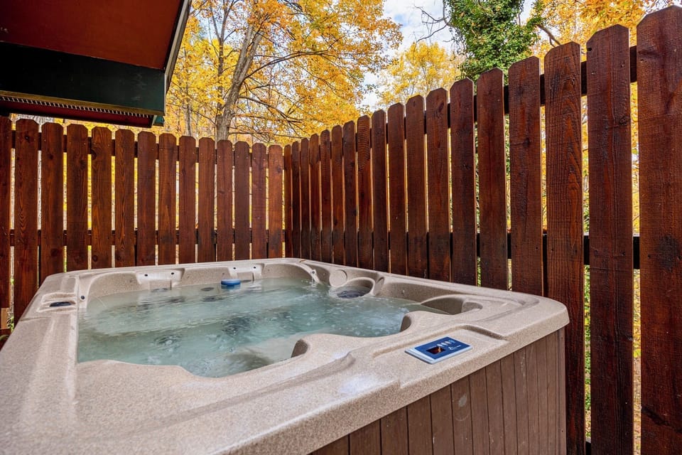 Daytime hot tub view.
