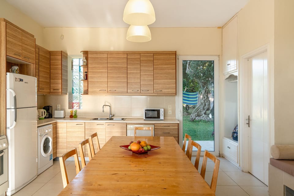 The kitchen is fully equipped with everything you need for a comfortable stay!