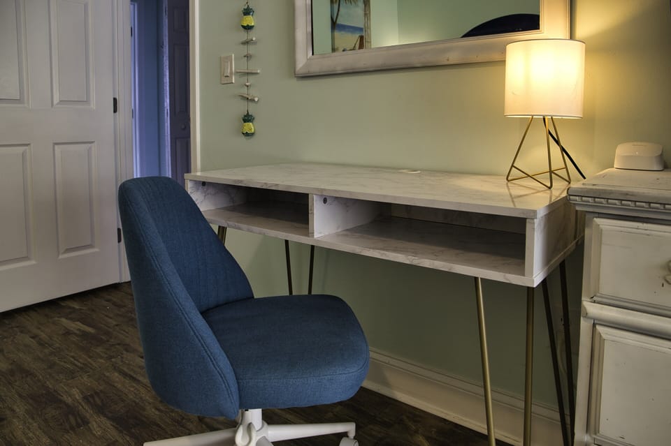 Dedicated workspace and comfy chair