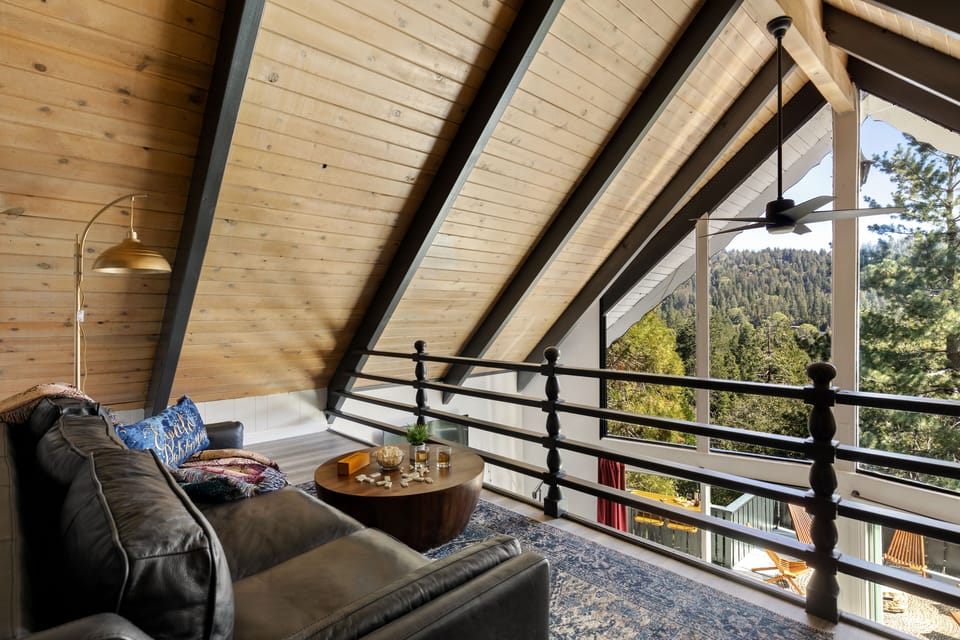 Loft area with an amazing view of San Bernardino National Forest.