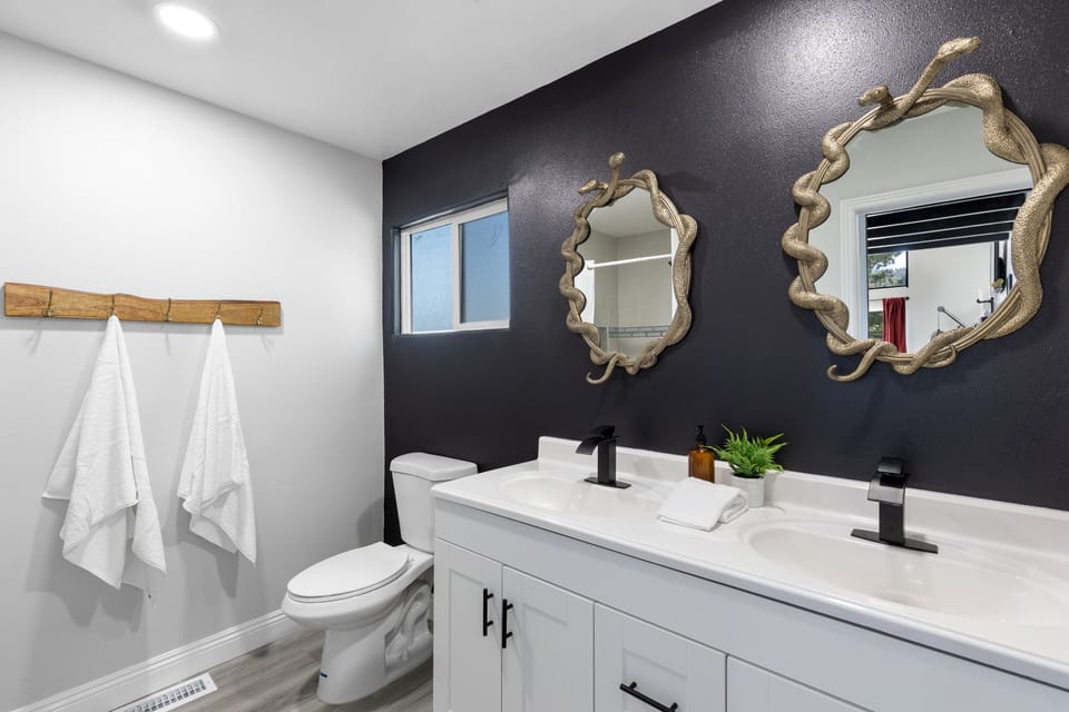 Bedroom 2 ensuite is a full bathroom.