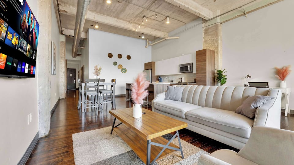 Living Room: Stylish space with modern decor, perfect for relaxation and entertainment!