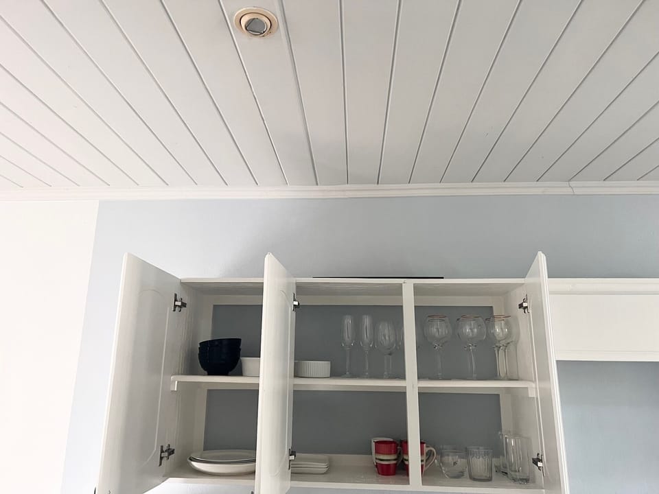 Kitchen will essential equipment, pots, pans, plates  and utensils 