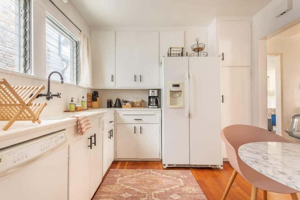 Enjoy cooking in our stylish, fully equipped kitchen, designed to make meal preparation simple and enjoyable.

