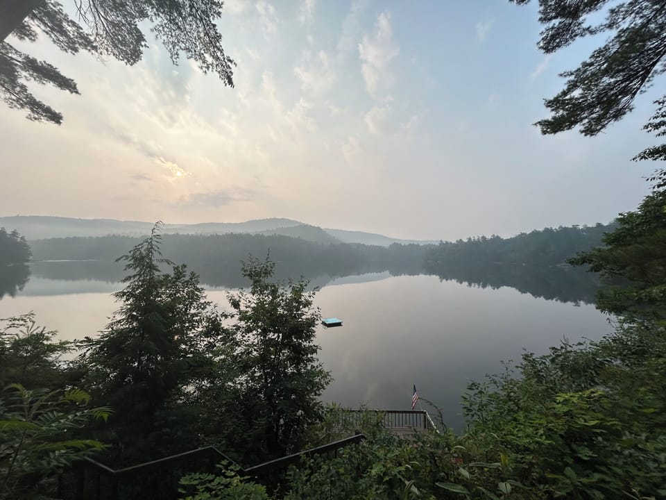 Sunrise from lower porch
