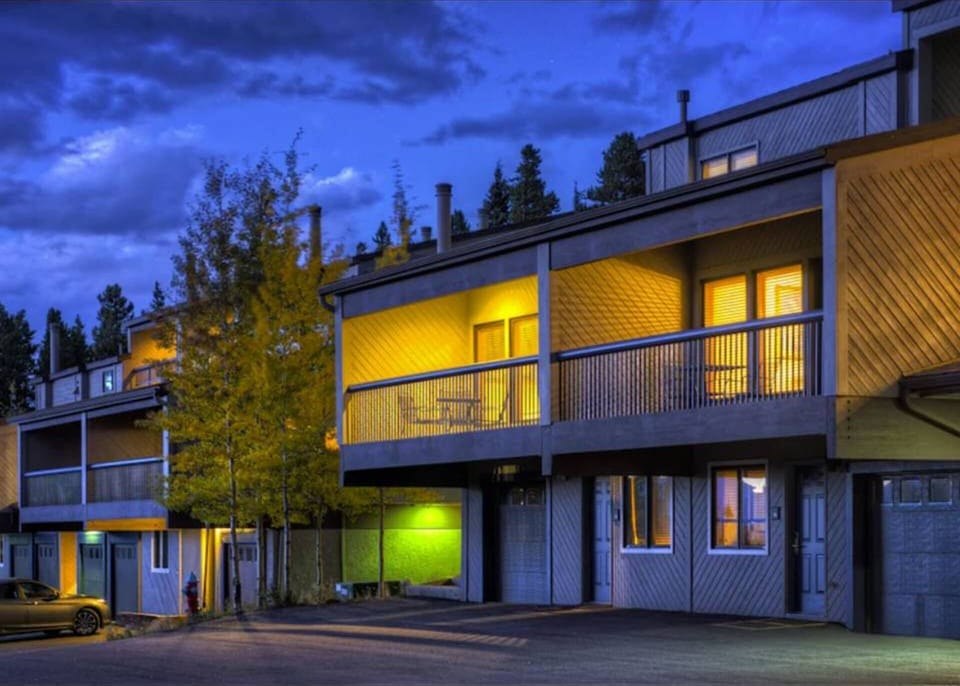 Outside at night