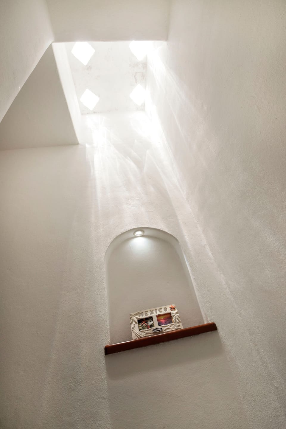 Skylight at the top of the stairs