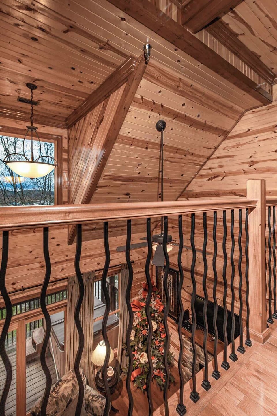 Our second floor skylights with lots of natural light that let the Smoky Mountain skies shine right on in.