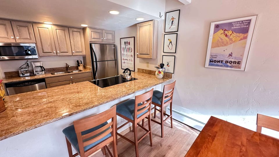 Barstools for seating at the kitchen counter