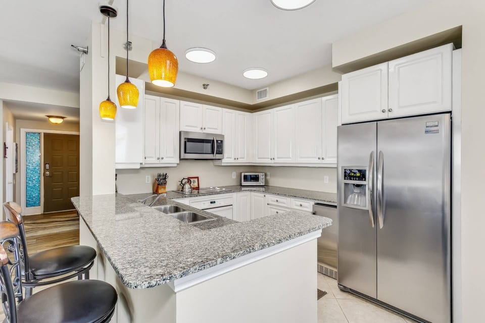 Updated kitchen with stainless steel appliances
