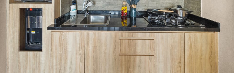 Apartment, 2 Bedrooms, City View | Private kitchen | Fridge, microwave, stovetop, rice cooker
