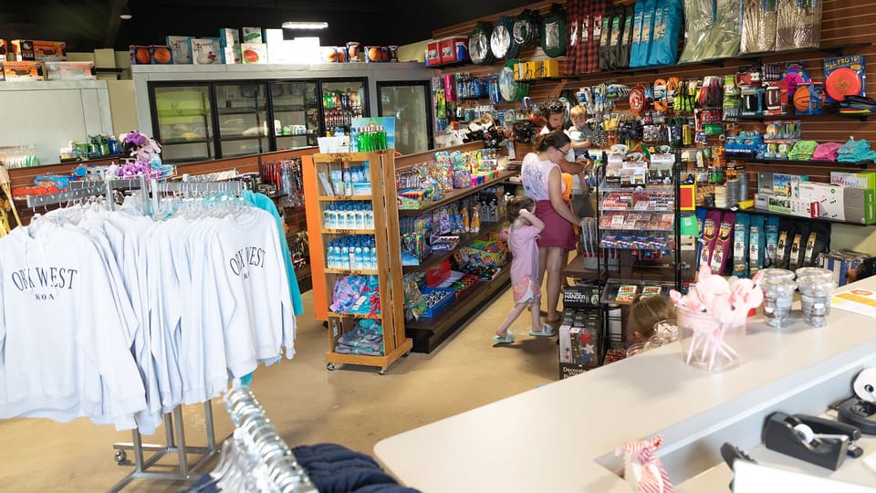 Looking for a souvenir, or something more essential, our fully-stocked campstore offers groceries, camping supplies, apparel, beverages, and more.