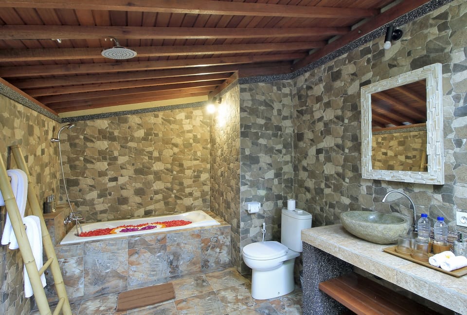 Villa, 1 Bedroom | Bathroom | Free toiletries, bathrobes, towels, soap