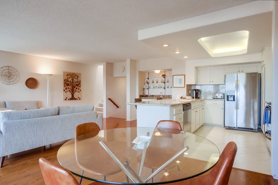 The Great Room: Kitchen, living room, and dinning room all in one area!