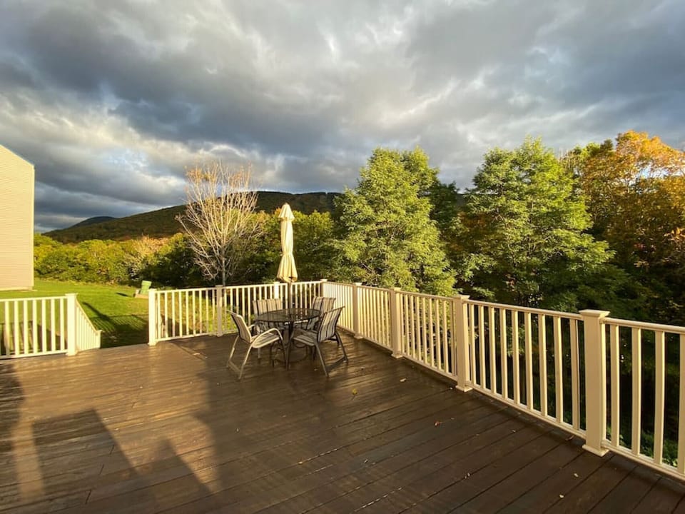 The Lodge`s Rear deck with stunning views