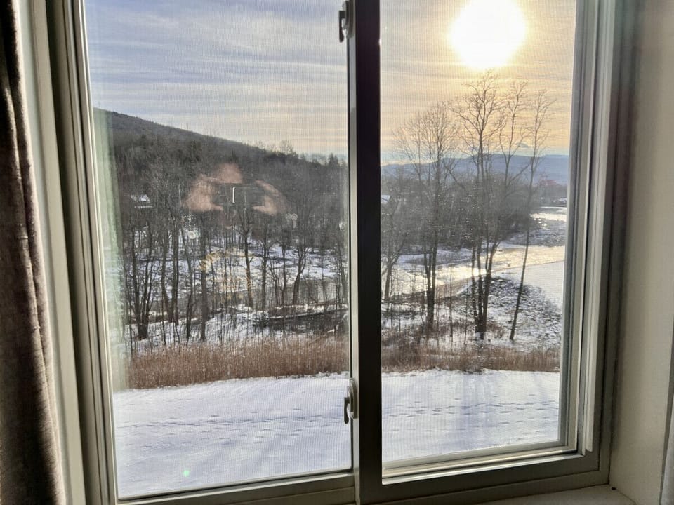 View of the mountain from our window
