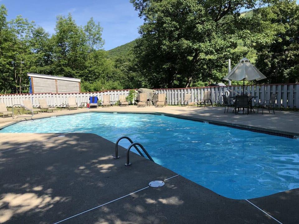 Our seasonal outdoor pool
