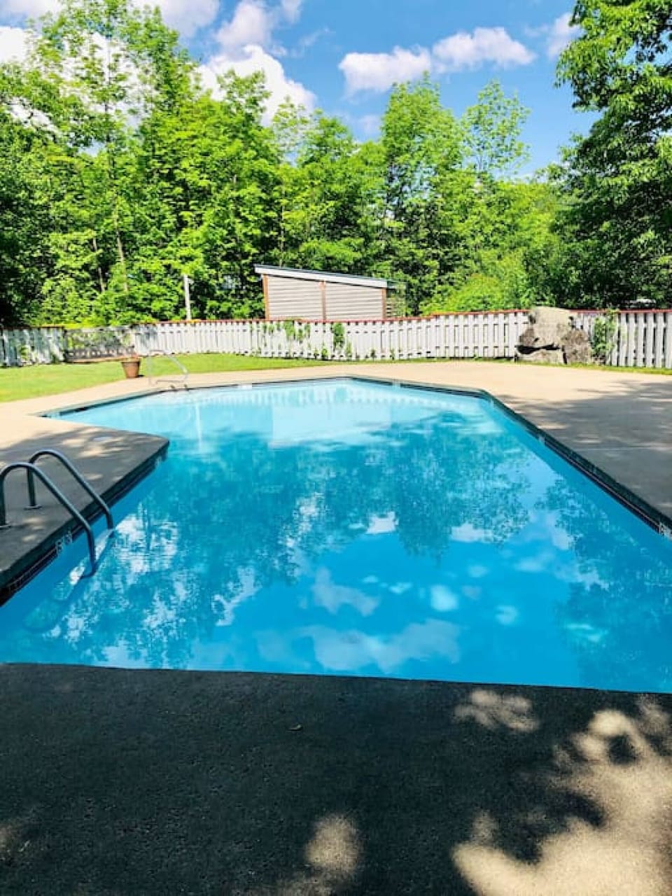 Our seasonal outdoor heated swimming pool
