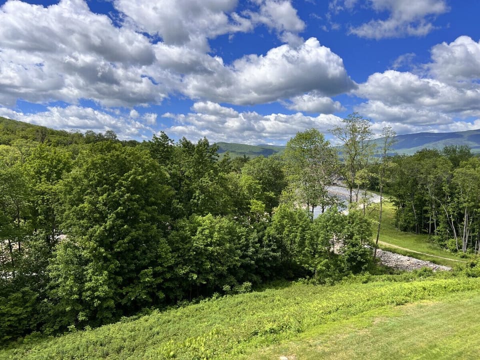 Gorgeous view of Loon Mtn and Pemi River from our Private balcony