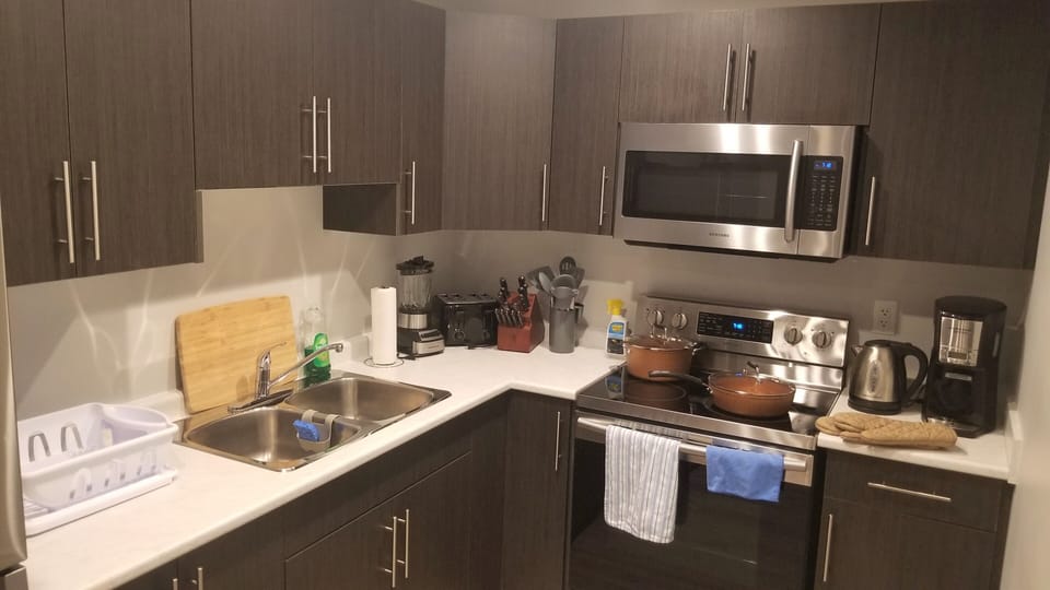 Fully stocked kitchen