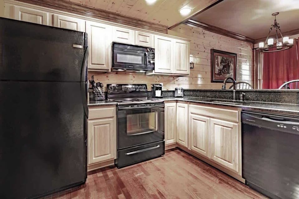 Our appliances are all modern including the fridge, oven, range top, microwaves, dishwasher, coffee makers, toasters and more! 
