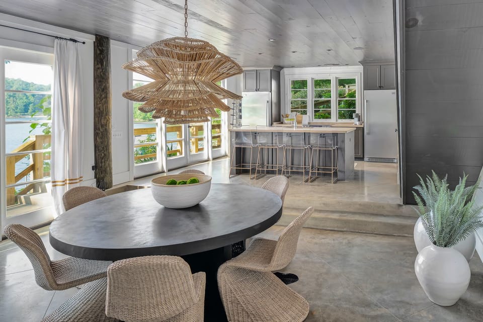 Large eat in kitchen dining perfect for meals, visiting and family game nights. 